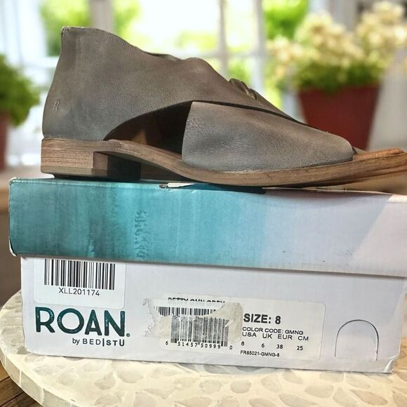 Bed Stu Betty Leather Back‑Zip Sandal Handcrafted Criss‑Cross Peep‑Toe Size 8 - Picture 13 of 16